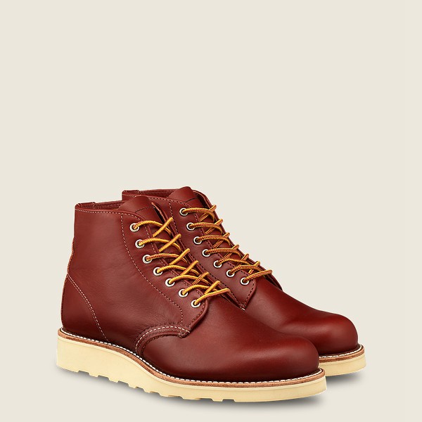 Red Wing Heritage Boots 6-Inch Round Toe - Short Atanado Læder - Burgunder - Dame 0693-UMLOF